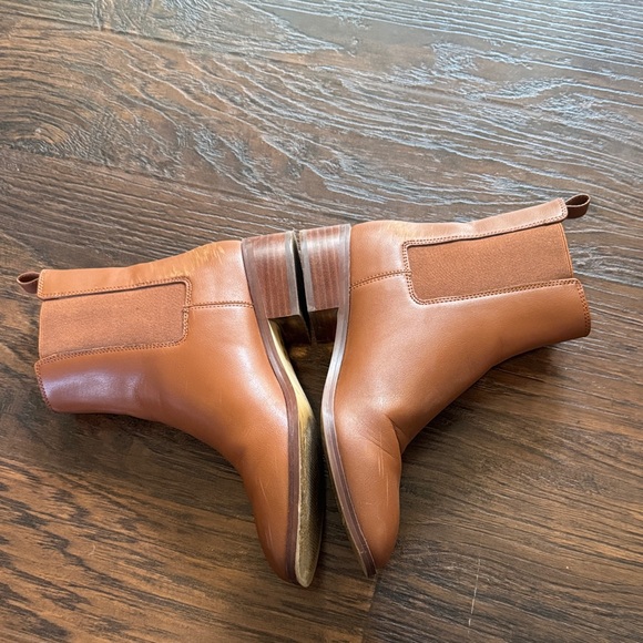 J. Crew Tan Vegan Faux Leather Ankle Boots - Picture 10 of 16